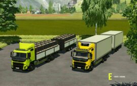 FS22 Volvo Mod: EDM Volvo Trailer Long Version With Autoload (Image #2)