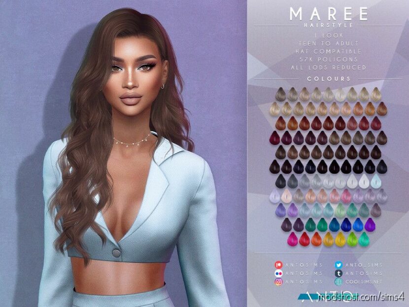 Sims 4 Female Mod: Maree Hairstyle (Featured)