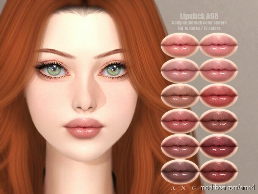 Sims 4 Female Makeup Mod: Lipstick A98 (Featured)