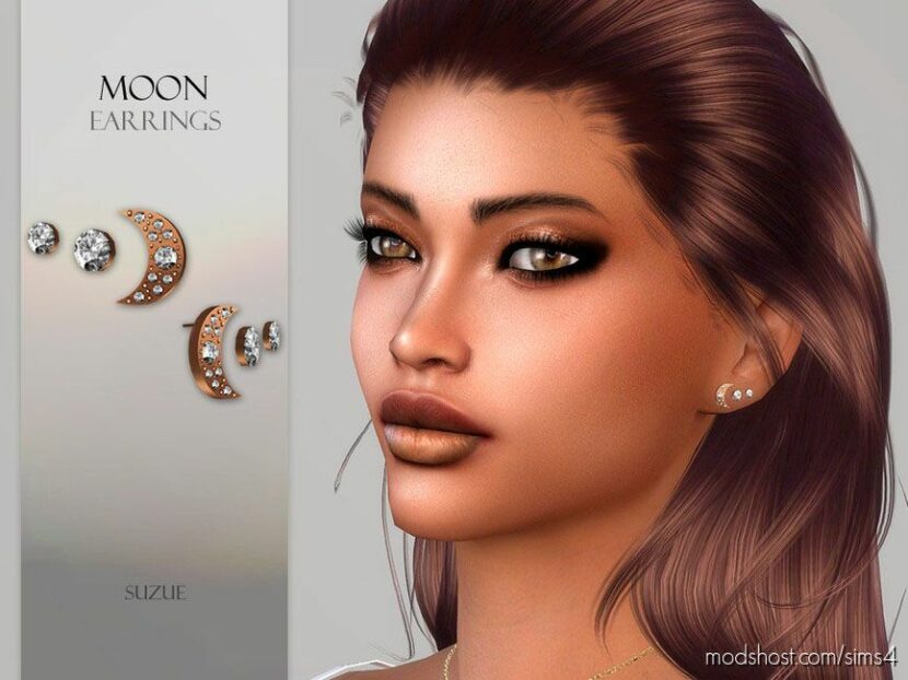 Sims 4 Male Accessory Mod: Moon Earrings (Featured)