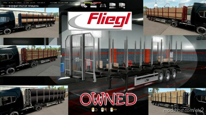 ETS2 Fliegl Mod: Ownable Fliegl LOG Trailer V1.0.13 (Featured)