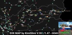 ETS2 Mod: SVK Map By Kimislimi V.30C / 1.47 – Demo / Latest! (Image #2)