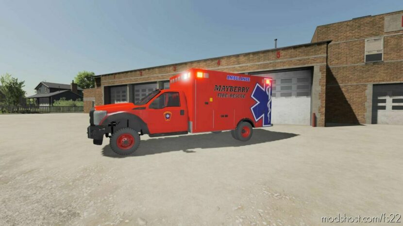 FS22 Ford Vehicle Mod: F550 Ambulance (Featured)