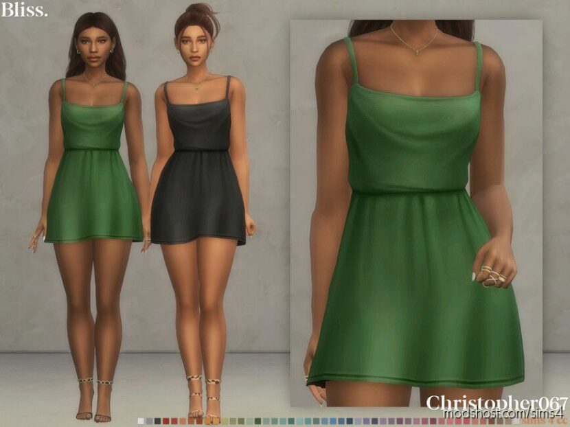 Sims 4 Female Clothes Mod: Bliss Dress (Featured)