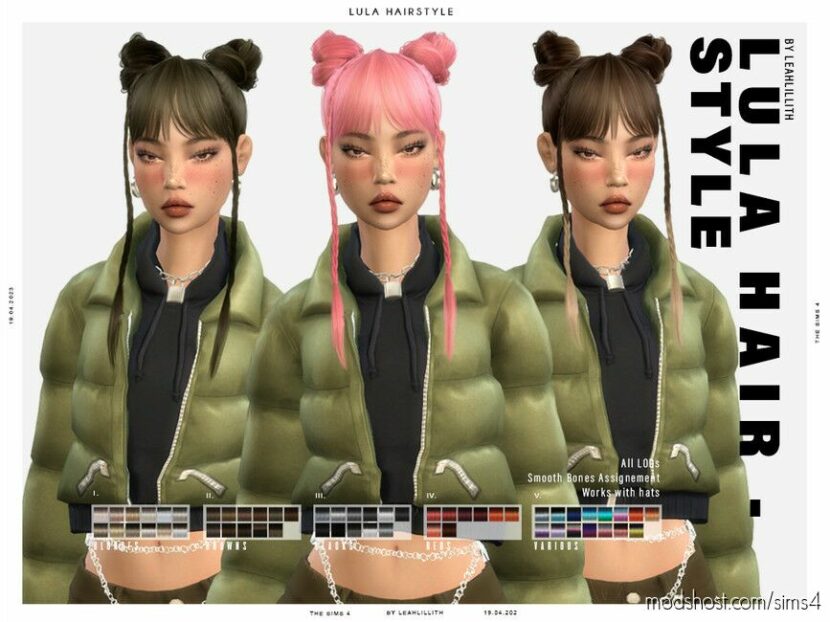 Sims 4 Female Mod: Lula Hairstyle (Featured)