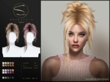 Sims 4 Female Mod: Updo hairstyle Kate (Featured)