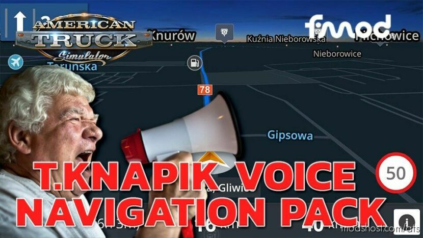 ATS Navigation Sound Mod: T.knapik Voice Navigation Pack V3.3 (Featured)