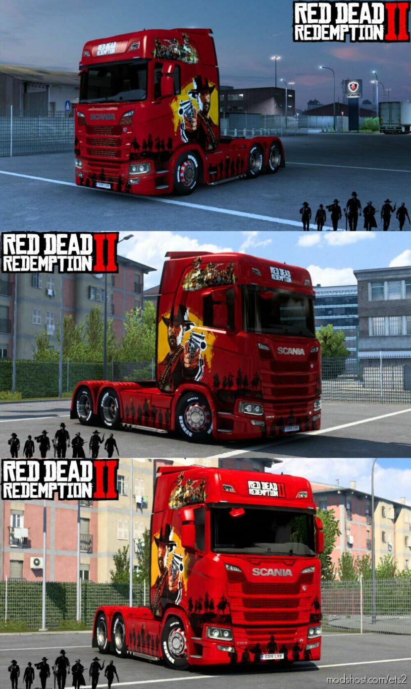 ETS2 Scania Mod: RED Dead Redemption 2 Skin (Featured)