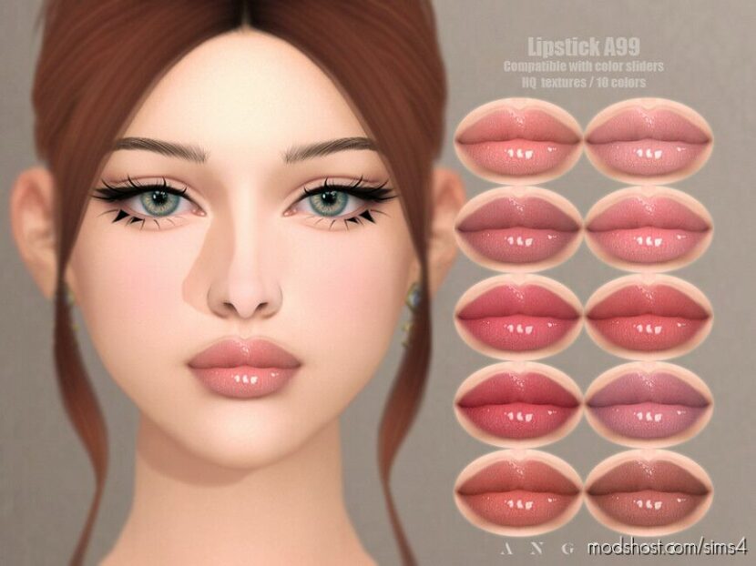 Sims 4 Female Makeup Mod: Lipstick A99 (Featured)