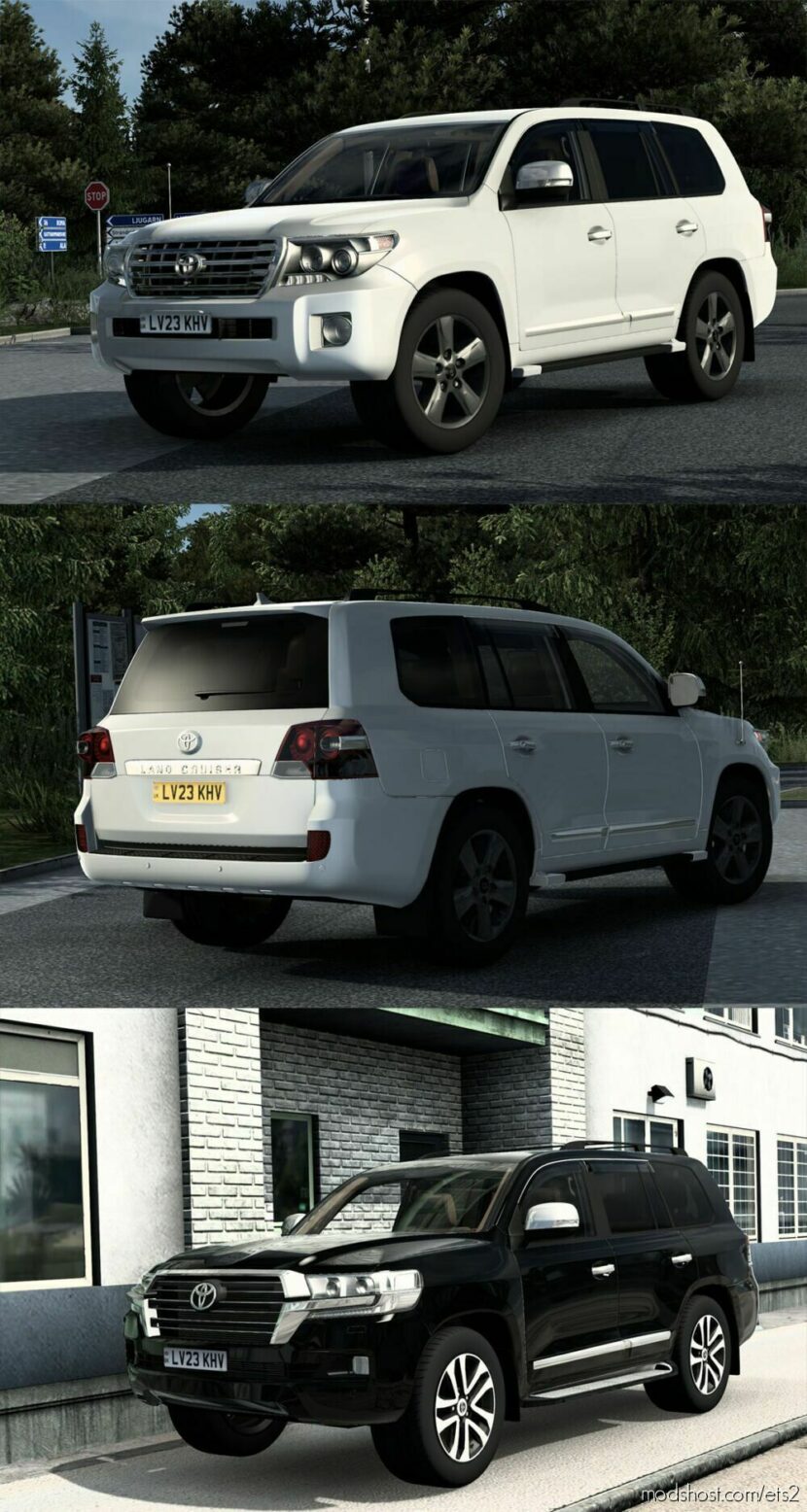 ETS2 Toyota Car Mod: Land Cruiser 200 2012 V1.4 1.47 (Featured)