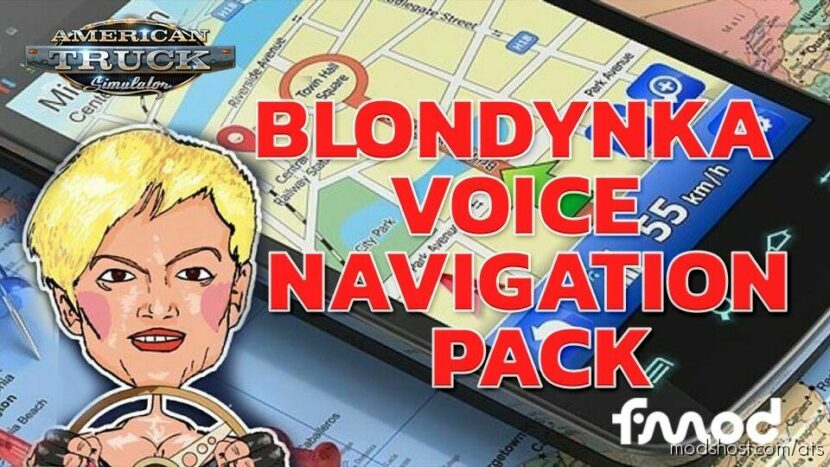 ATS Navigation Sound Mod: Blondynka Voice Navigation Pack 2.1 (Featured)