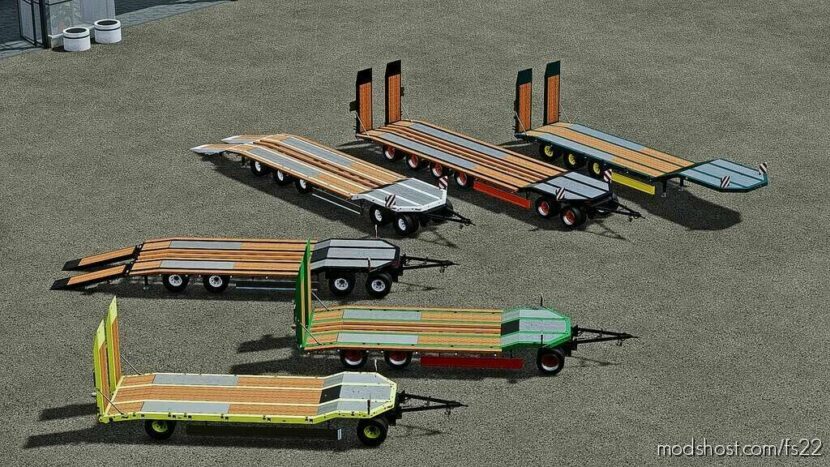 FS22 Fliegl Trailer Mod: Lowloader Pack V1.2.0.1 (Featured)