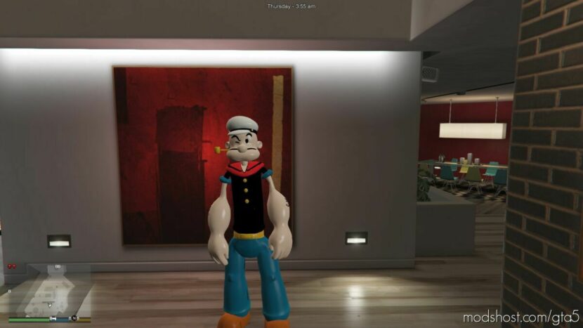 GTA 5 Player Mod: Popeye Add-On PED V1.5 (Featured)