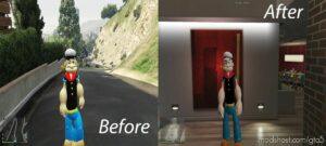 GTA 5 Player Mod: Popeye Add-On PED V1.5 (Image #4)