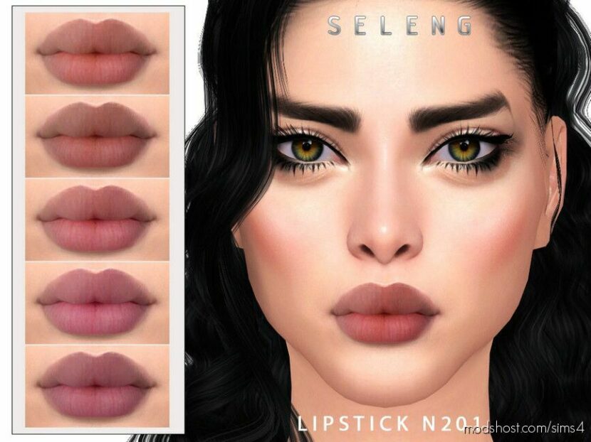 Sims 4 Adult Makeup Mod: Lipstick N201 (Featured)