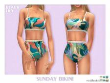 Sims 4 Swimwear Clothes Mod: Sunday Bikini (Featured)