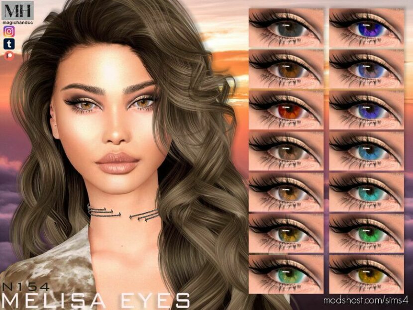 Sims 4 Mod: Melisa Eyes N154 (Featured)