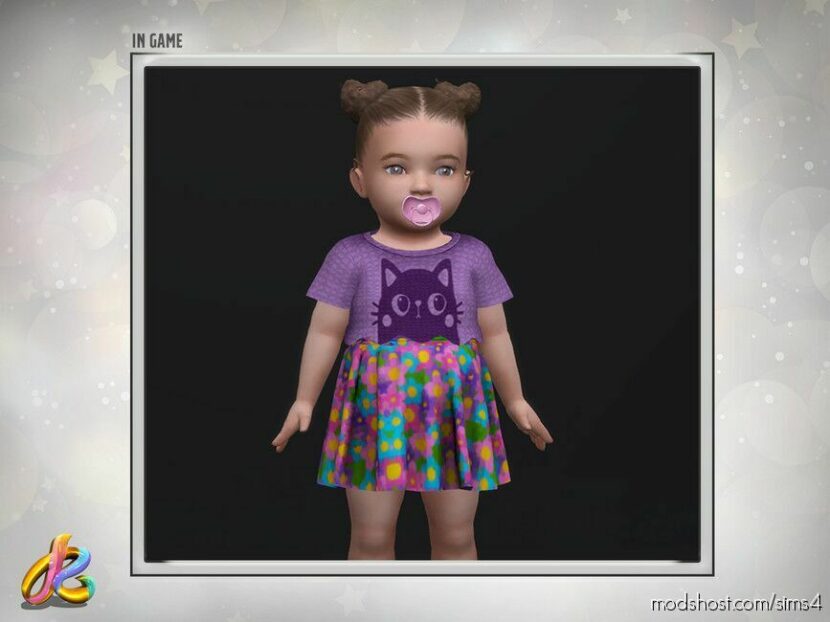 Sims 4 Female Clothes Mod: Infant Skirt 004B (Featured)