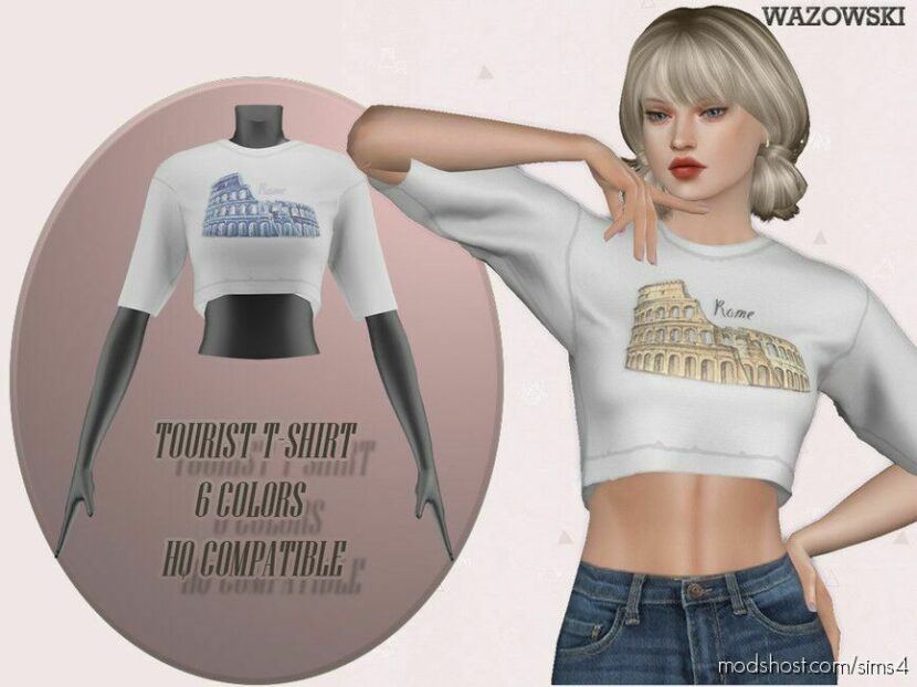 Sims 4 Everyday Clothes Mod: Tourist T-Shirt (Featured)