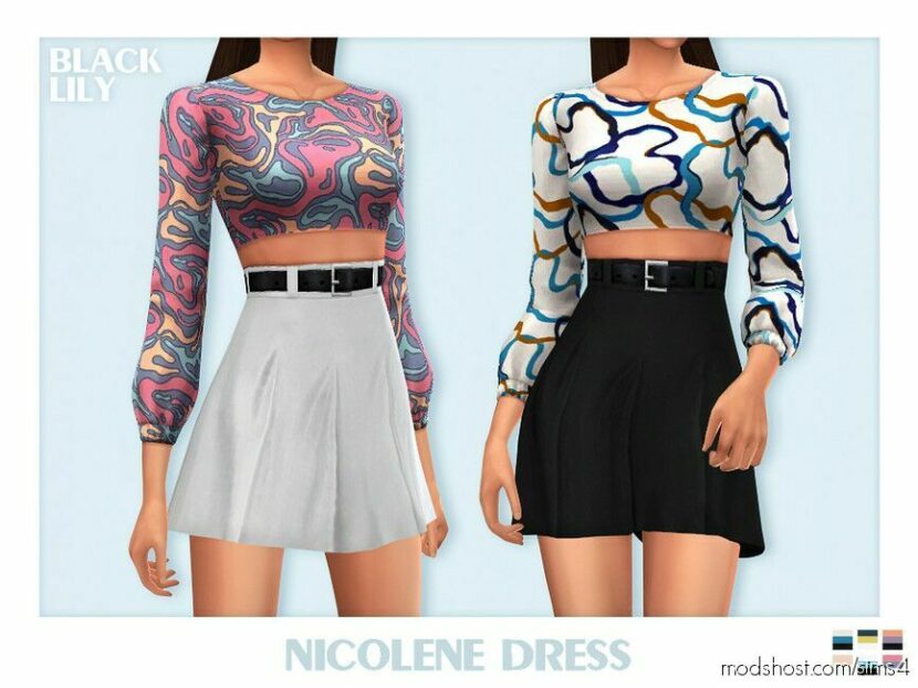 Sims 4 Adult Clothes Mod: Nicolene Dress (Featured)