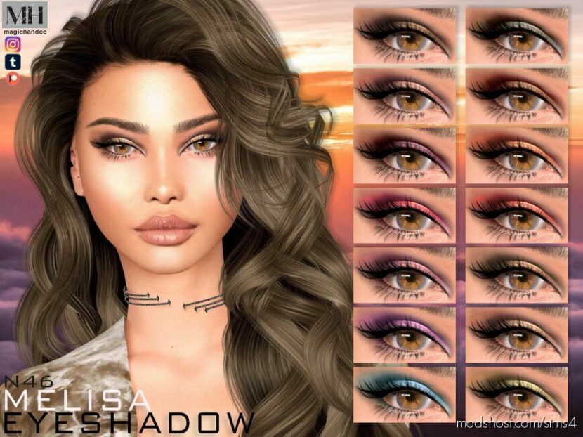 Sims 4 Eyeshadow Makeup Mod: Melisa Eyeshadow N46 (Featured)