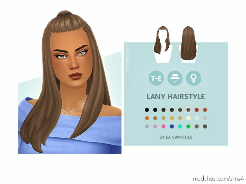 Sims 4 Female Mod: Lany Hairstyle (Featured)