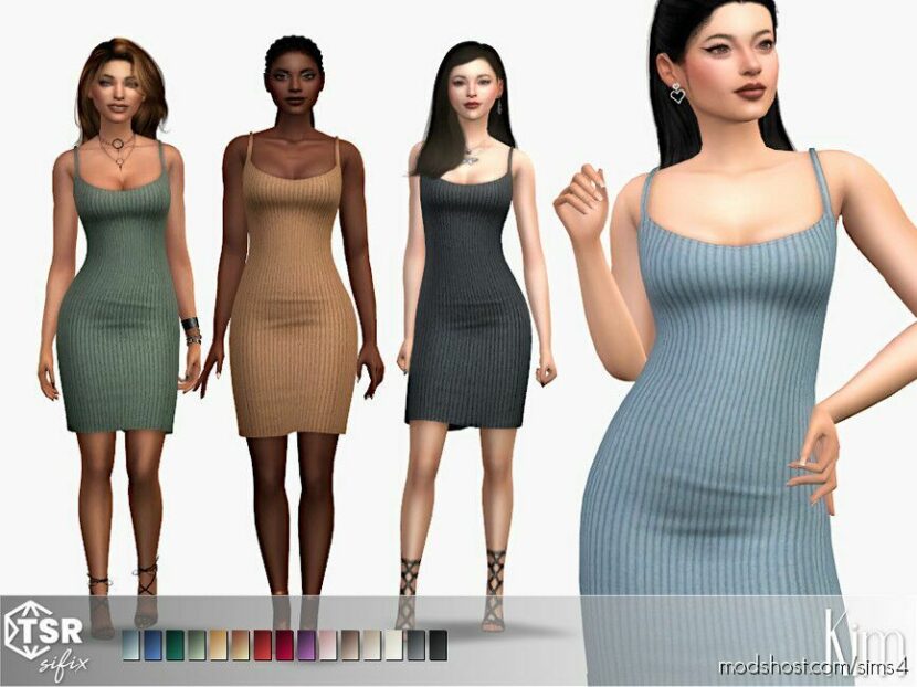 Sims 4 Elder Clothes Mod: KIM Dress (Featured)