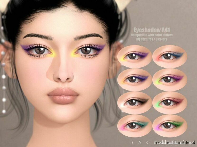 Sims 4 Female Makeup Mod: Eyeshadow A41 (Featured)