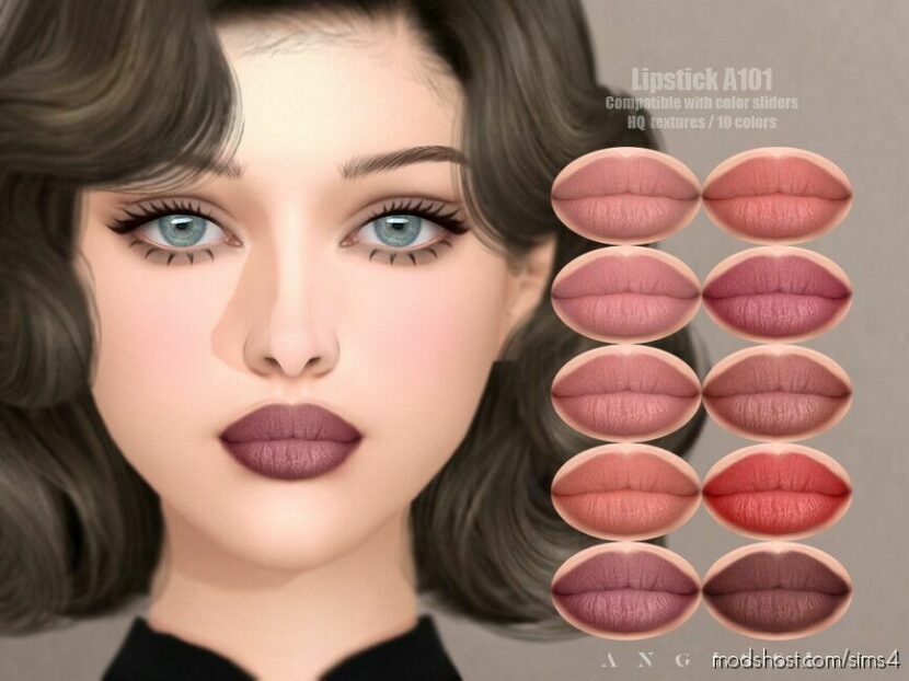 Sims 4 Female Makeup Mod: Lipstick A101 (Featured)