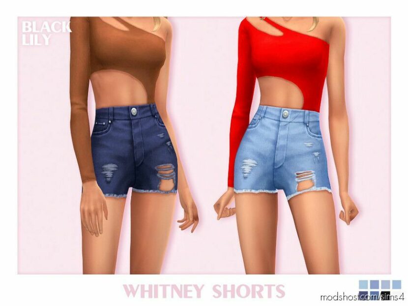 Sims 4 Teen Clothes Mod: Whitney Shorts (Featured)