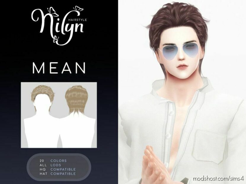 Sims 4 Male Mod: Mean Hair – NEW Mesh (Featured)