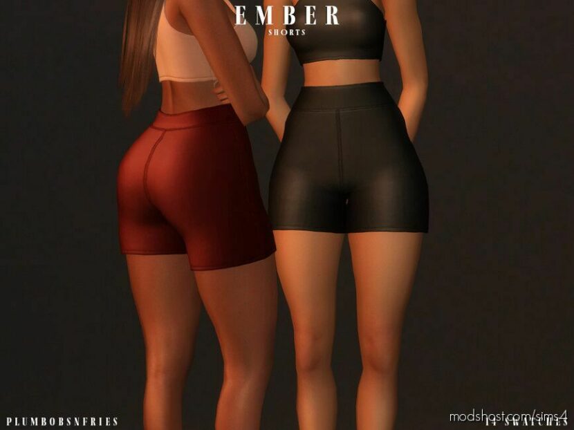 Sims 4 Elder Clothes Mod: Ember Shorts (Featured)