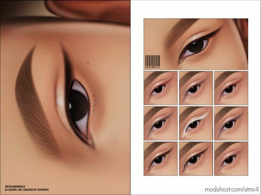 Sims 4 Female Makeup Mod: Eyeliner N223 (Featured)