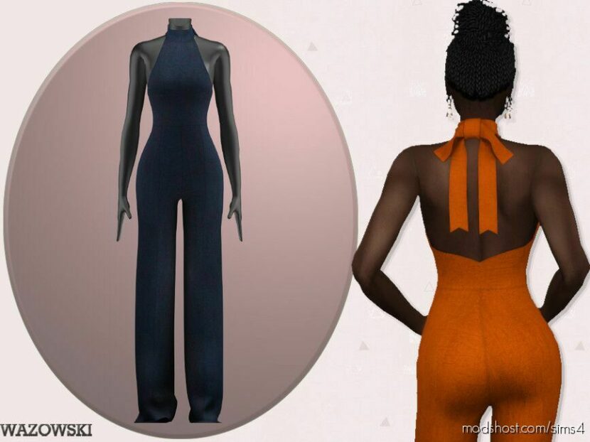 Sims 4 Female Clothes Mod: Medora Jumpsuit (Featured)