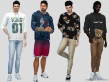 Sims 4 Teen Clothes Mod: Graphic Sweat Hoodie (Featured)