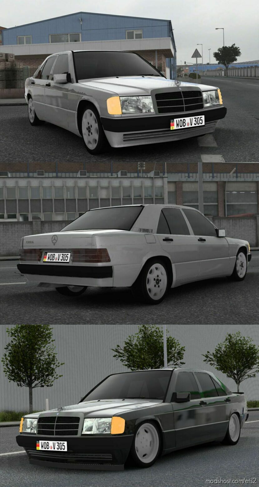 ETS2 Mercedes-Benz Car Mod: W201 190E V3.2 1.47 (Featured)