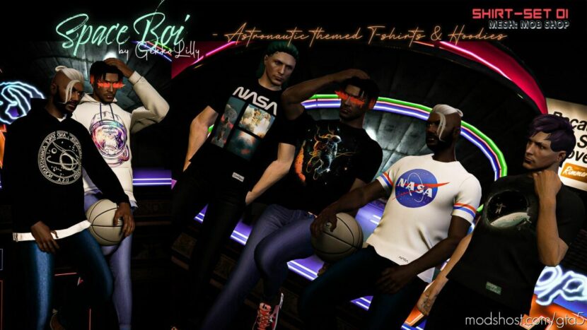 GTA 5 Player Mod: Space BOI – T-Shirts & Hoodies For MP Male (Featured)