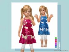 Sims 4 Kid Clothes Mod: Raisa Dress With Leggings (Featured)