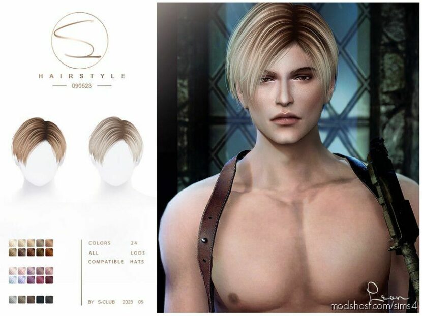 Sims 4 Male Mod: MEN Short Hairstyle (090523) (Featured)