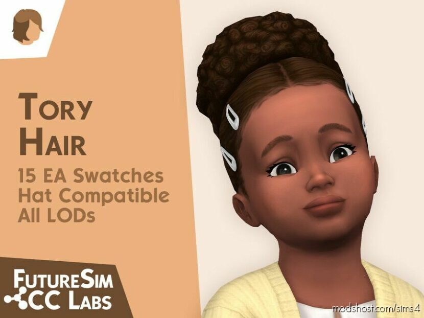 Sims 4 Kid Mod: Tory Hair For Toddlers (Featured)