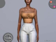 Sims 4 Elder Clothes Mod: SET 289 – Vacay Ready TOP (Image #2)