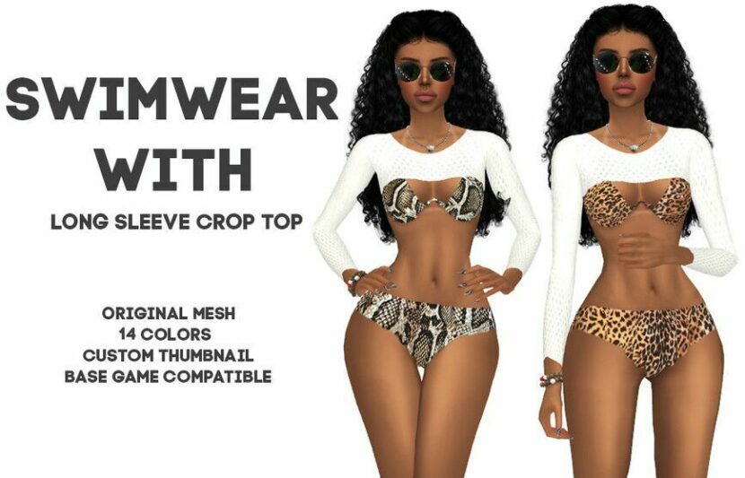 Sims 4 Female Clothes Mod: Elia – Swimwear (Featured)