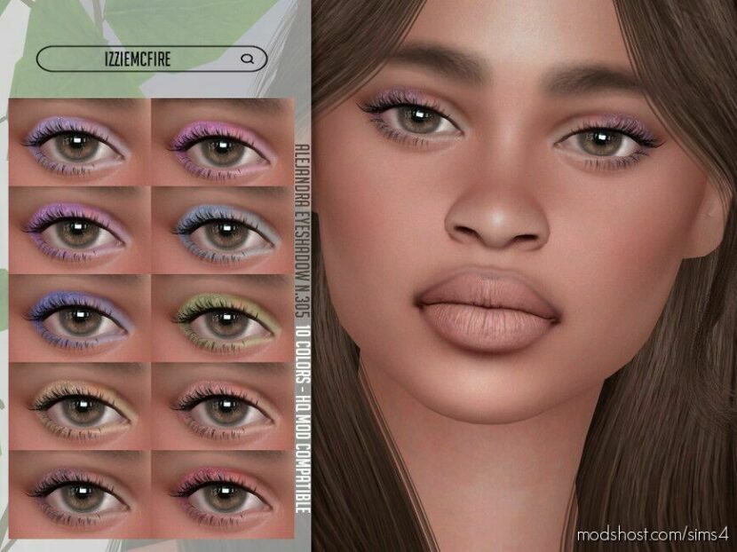 Sims 4 Eyeshadow Makeup Mod: IMF Alejandra Eyeshadow N.305 (Featured)