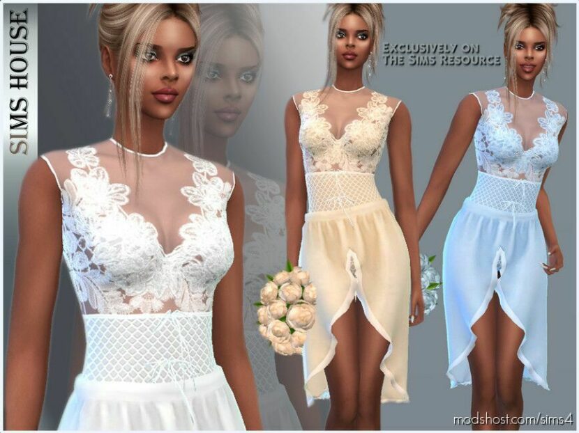 Sims 4 Adult Clothes Mod: Bridesmaid Dress (Featured)