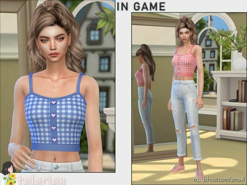 Sims 4 Elder Clothing Mod: Arianna Tank TOP (Featured)