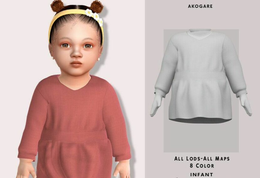 Sims 4 Female Clothes Mod: I-Lara TOP (Featured)