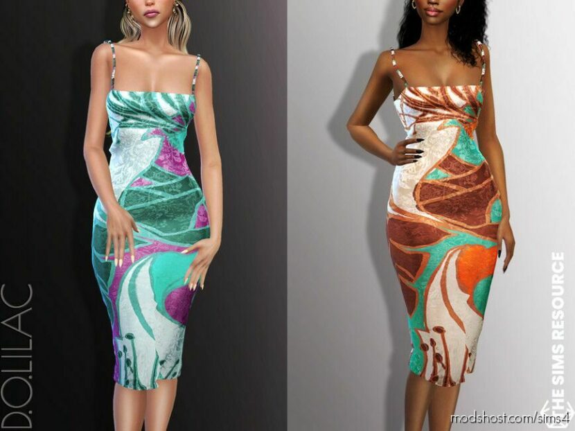 Sims 4 Everyday Clothes Mod: Hidden Paradise Maxi Dress DO857 (Featured)