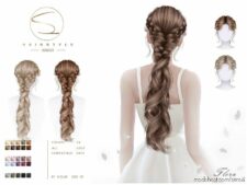 Sims 4 Female Hair Mod: Elegant Curly Braid (Flora) 020523 (Featured)