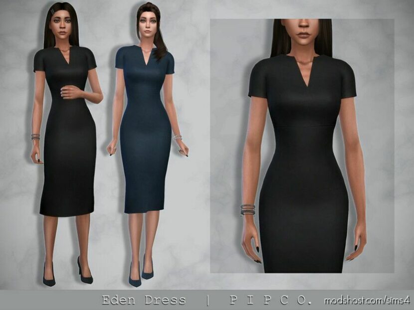 Sims 4 Female Clothes Mod: Eden Dress (Featured)