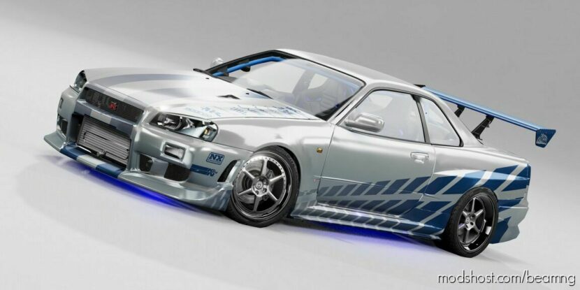 BeamNG Nissan Car Mod: 1998 Nissan Skyline R34 0.28 (Featured)